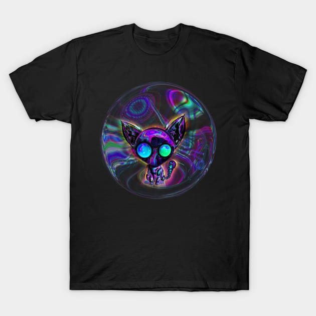 Bubble Tech Kitty T-Shirt by Pebbles Joy Designs